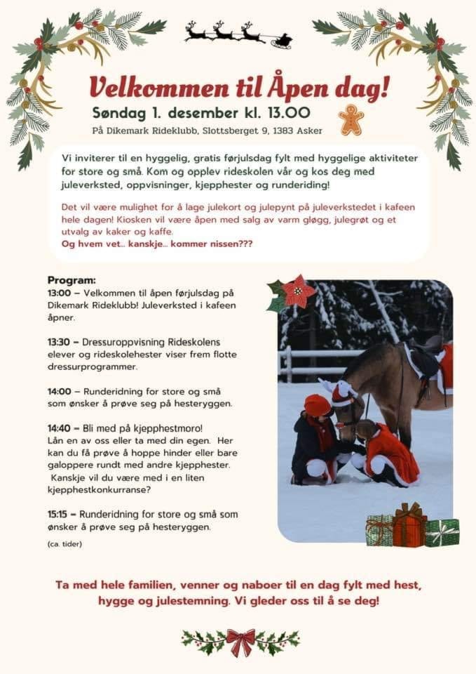 Velkommen til Åpen dag 1 desember